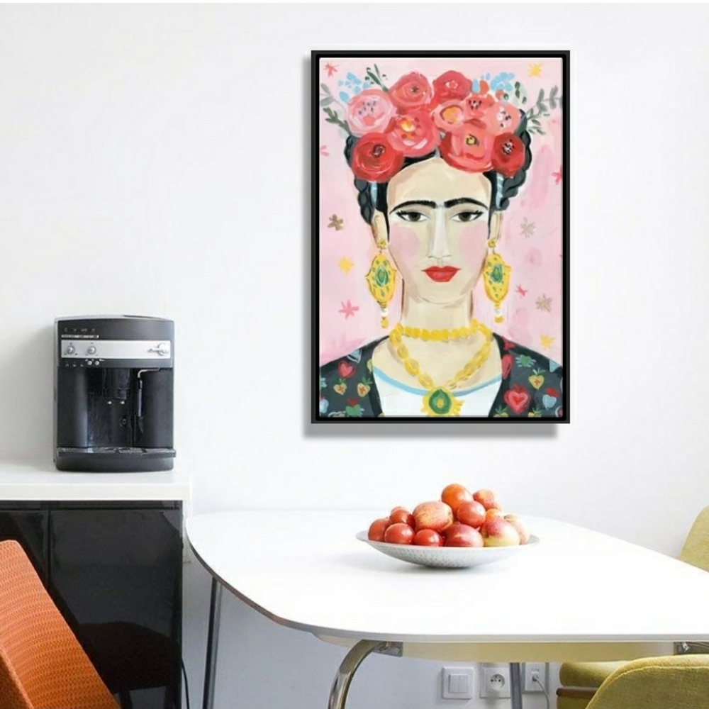 Acrlyic canvas Frida khalo by Frida Zaman